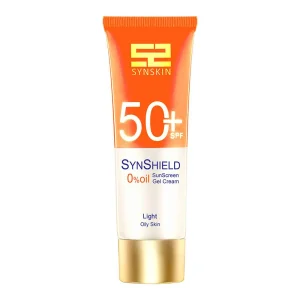 ژل کرم ضد آفتاب فاقد چربی +SPF 50 ساین اسکین ( بژ روشن ) 3 ض نارنجی آرالیا شاپ